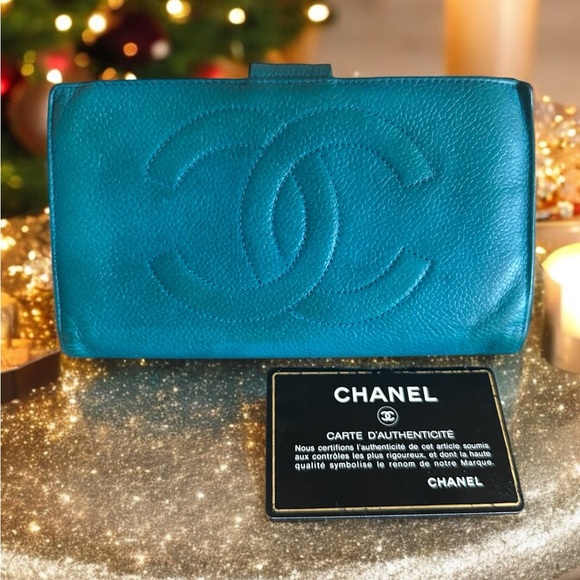 Chanel Caviar Kiss-lock Long Wallet - Picture 1 of 6